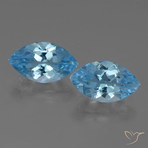 8.32ctw Natural Swiss Blue Topaz, Marquise, VVS-VS