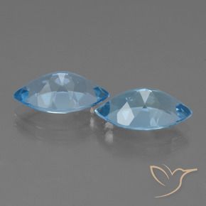 Topaz Gemstones in 13.9 x 8.2 mm Size for Sale, Topaz Stones in Swiss Blue Color