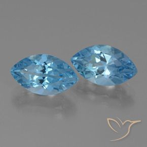 8.67 ctw Blue Topaz Stones, Natural Topaz in Marquise Facet Shape for Sale