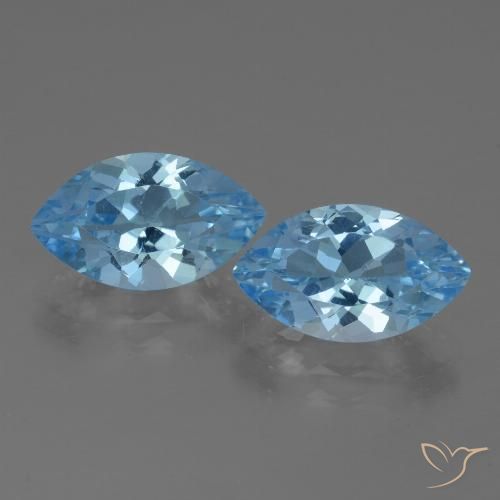 8.06ctw Natural Swiss Blue Topaz, Marquise, VVS-VS