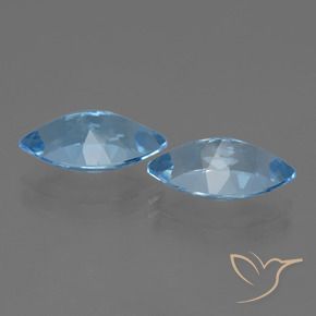 Topaz Gemstones in 13.8 x 8.1 mm Size for Sale, Topaz Stones in Swiss Blue Color