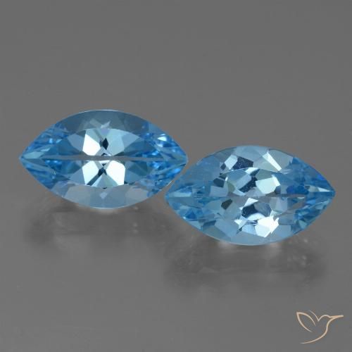 8.68ctw Natural Swiss Blue Topaz, Marquise, VVS