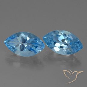 8.68 ctw Blue Topaz Stones, Natural Topaz in Marquise Facet Shape for Sale