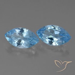 7.89 ctw Blue Topaz Stones, Natural Topaz in Marquise Facet Shape for Sale