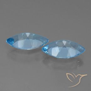 Topaz Gemstones in 13.9 x 8 mm Size for Sale, Topaz Stones in Sky Blue Color