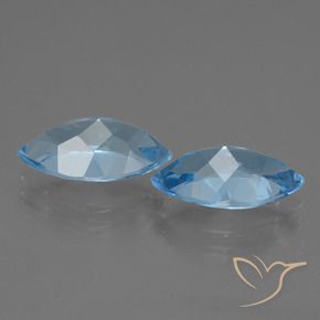 Topaz Gemstones in 13.9 x 7.9 mm Size for Sale, Topaz Stones in Sky Blue Color
