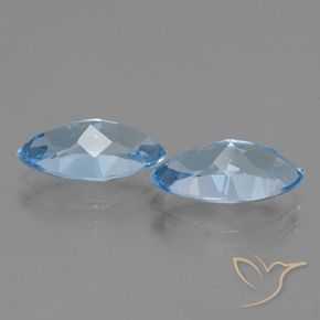 Topaz Gemstones in 14 x 7.9 mm Size for Sale, Topaz Stones in Swiss Blue Color