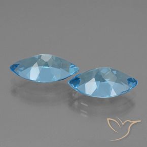 Topaz Gemstones in 13.9 x 8.1 mm Size for Sale, Topaz Stones in Swiss Blue Color