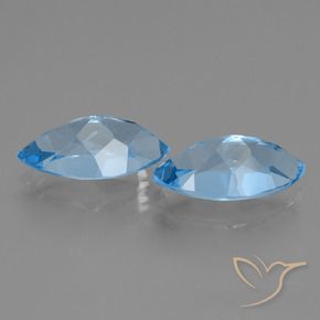 Topaz Gemstones in 14 x 8.1 mm Size for Sale, Topaz Stones in Swiss Blue Color