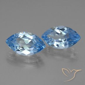 8.42 ctw Blue Topaz Stones, Natural Topaz in Marquise Facet Shape for Sale