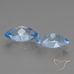 Topaz Gemstones in 13.9 x 8 mm Size for Sale, Topaz Stones in Swiss Blue Color