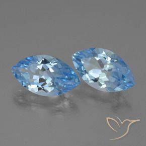 8.14 ctw Blue Topaz Stones, Natural Topaz in Marquise Facet Shape for Sale