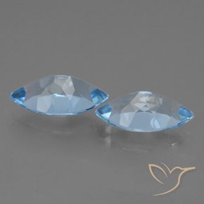 Topaz Gemstones in 14 x 8.1 mm Size for Sale, Topaz Stones in Swiss Blue Color