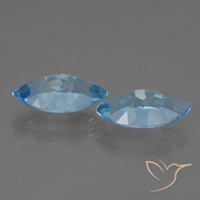 Topaz Gemstones in 14.1 x 8 mm Size for Sale, Topaz Stones in Sky Blue Color