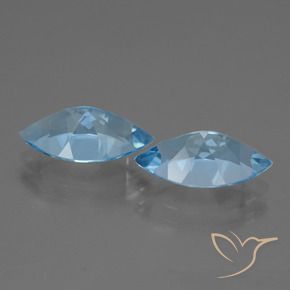 Topaz Gemstones in 13.9 x 7.9 mm Size for Sale, Topaz Stones in Sky Blue Color