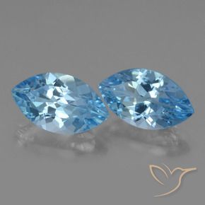 8.42 ctw Blue Topaz Stones, Natural Topaz in Marquise Facet Shape for Sale