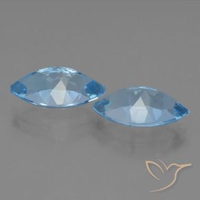 Topaz Gemstones in 14 x 8.2 mm Size for Sale, Topaz Stones in Swiss Blue Color