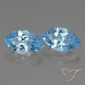 8.10 ctw Blue Topaz Stones, Natural Topaz in Marquise Facet Shape for Sale