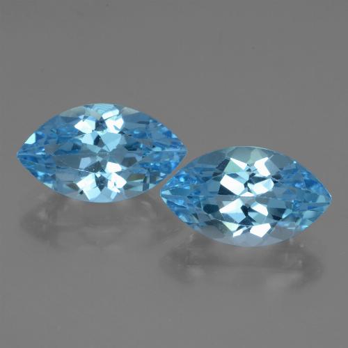 Azul Suizo Topacio Gema - 4.4ct Forma marquesa (ID: 438620)
