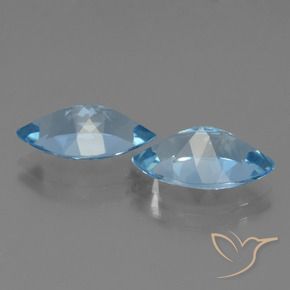 Topaz Gemstones in 14 x 8.2 mm Size for Sale, Topaz Stones in Swiss Blue Color