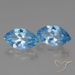 7.83 ctw Blue Topaz Stones, Natural Topaz in Marquise Facet Shape for Sale