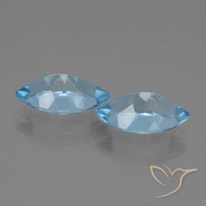 Topaz Gemstones in 13.7 x 8.1 mm Size for Sale, Topaz Stones in Swiss Blue Color