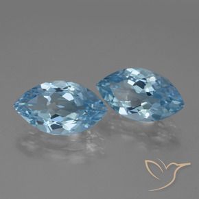 8.23 ctw Blue Topaz Stones, Natural Topaz in Marquise Facet Shape for Sale