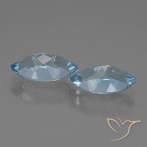 Topaz Gemstones in 13.8 x 8 mm Size for Sale, Topaz Stones in Sky Blue Color