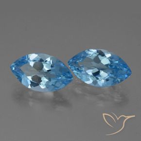 7.88 ctw Blue Topaz Stones, Natural Topaz in Marquise Facet Shape for Sale
