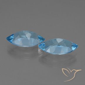 Topaz Gemstones in 13.8 x 8.1 mm Size for Sale, Topaz Stones in Swiss Blue Color
