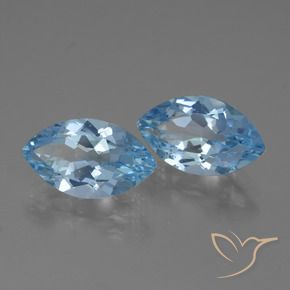 8.21 ctw Blue Topaz Stones, Natural Topaz in Marquise Facet Shape for Sale