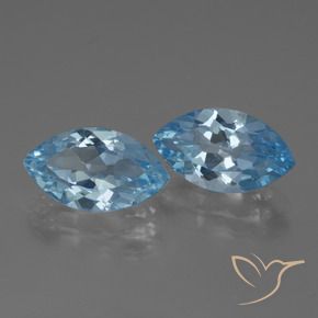 8.03 ctw Blue Topaz Stones, Natural Topaz in Marquise Facet Shape for Sale
