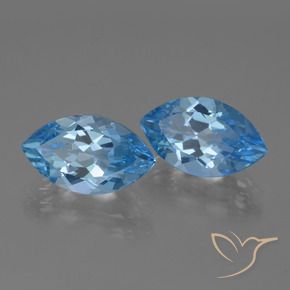 8.21 ctw Blue Topaz Stones, Natural Topaz in Marquise Facet Shape for Sale