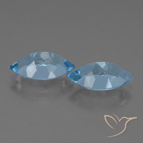 Topaz Gemstones in 13.9 x 8.1 mm Size for Sale, Topaz Stones in Swiss Blue Color