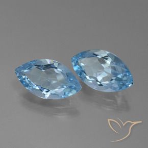 7.79 ctw Blue Topaz Stones, Natural Topaz in Marquise Facet Shape for Sale
