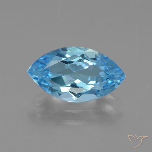 3.85ct Natural Swiss Blue Topaz, Marquise, VVS, Photo A