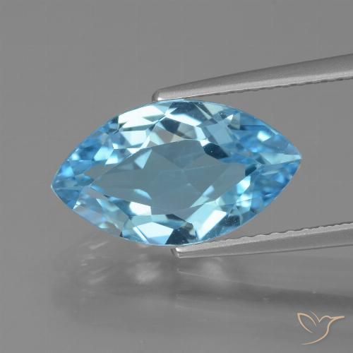 3.80ct Natural Sky Blue Topaz, Marquise, VVS