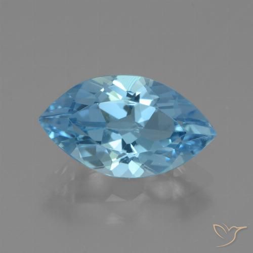 3.70ct Natural Swiss Blue Topaz, Marquise, VVS