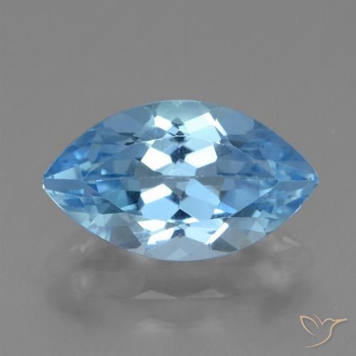 4.16ct Natural Swiss Blue Topaz, Marquise, VVS
