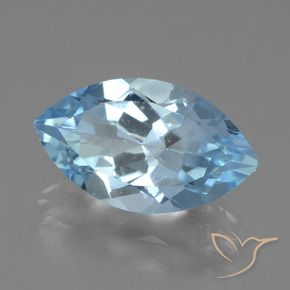 4.11 ct Blue Topaz Stone, Natural Topaz in Marquise Facet Shape for Sale