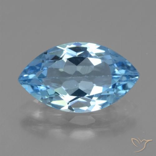 Sky Blue Topaz Gem - 3.6ct Marquise Facet (ID: 438736)