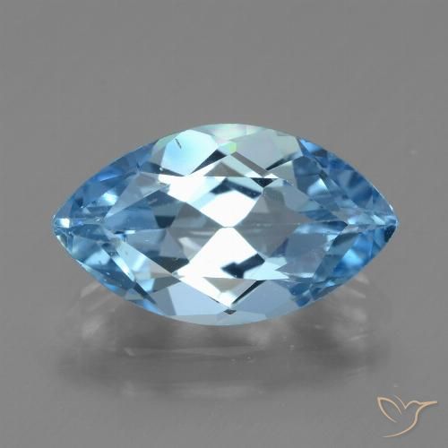 3.64ct Natural Swiss Blue Topaz, Marquise, VS