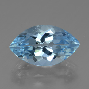 Celeste Topacio Gema - 4.3ct Forma marquesa (ID: 438742)