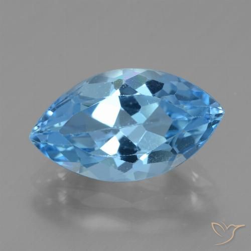 4.27ct Natural Swiss Blue Topaz, Marquise, VVS-VS