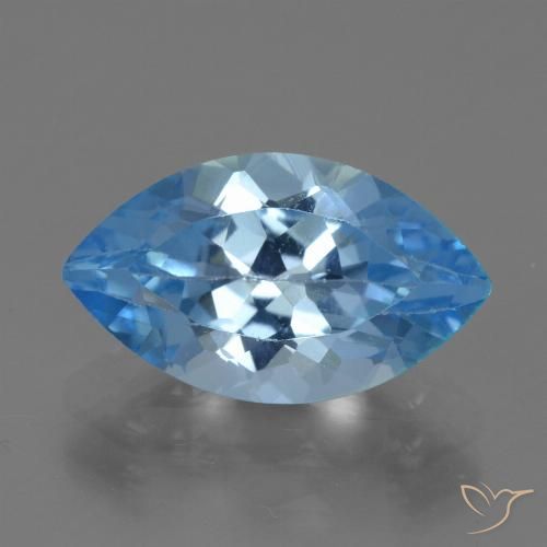 4.12ct Natural Swiss Blue Topaz, Marquise, VVS-VS