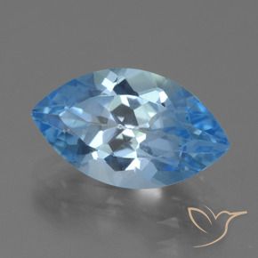 4.12 ct Blue Topaz Stone, Natural Topaz in Marquise Facet Shape for Sale