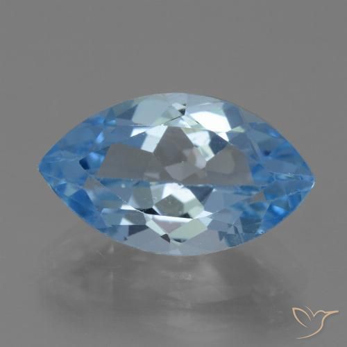 4.40ct Natural Swiss Blue Topaz, Marquise, VVS-VS