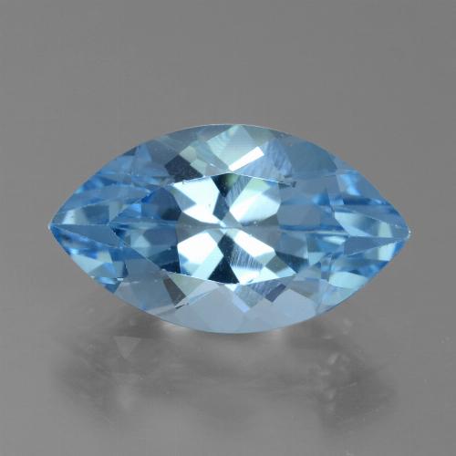 Azure Blue Topaz Gem - 4.2ct Marquise Facet (ID: 438776)