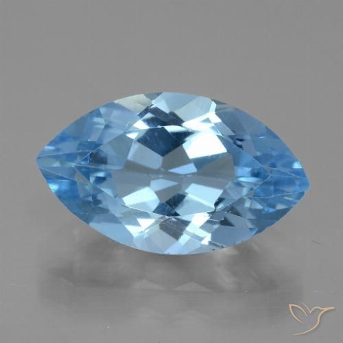 4.48ct Natural Swiss Blue Topaz, Marquise, VVS