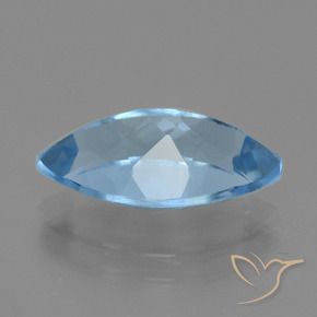 Topaz Gemstone in 14.2 x 8.3 mm Size for Sale, Topaz Stone in Swiss Blue Color